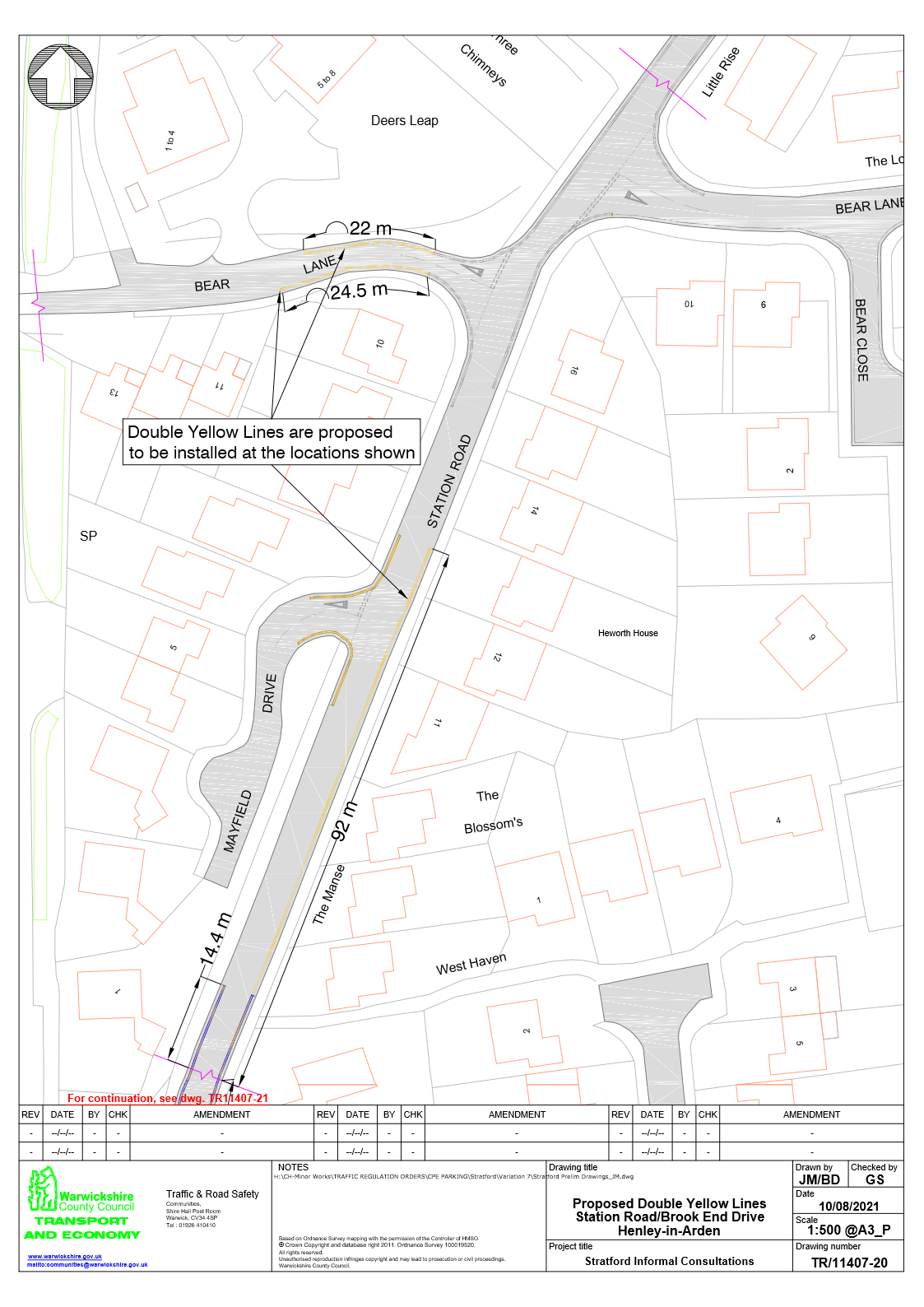JPC MEET WITH WCC BROOK END DRIVE DOUBLE YELLOW LINES Henley in Arden Parish Council