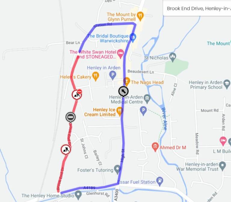 BROOK END DRIVE & STATION ROAD CLOSURES PAVEMENT WORKS Henley in Arden Parish Council